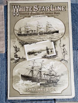 White Star Line Ship Rms Germanic Saloon Passenger List June 26,  1889