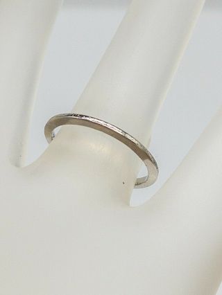 Antique 1926 Engraved Platinum Eternity Wedding Band Ring Signed Sz 6