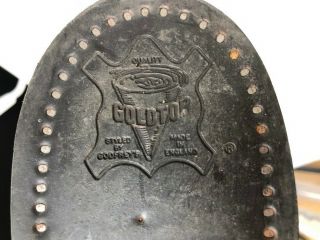 Vintage Goldtop Black Leather Full Chromed Bovi Long Boots UK8 692 2