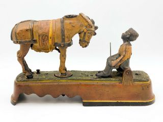 Antique Always Did Spise A Mule Cast Iron Bank Pat’d 1897 23