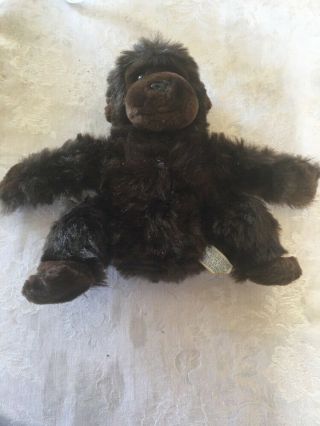Vintage Dakin Baby Gorilla Plush Monkey 9 " Stuffed Animal 1983 Brown 1980s Toy