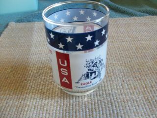 Vintage July 20,  1969 Libbey Apollo 11 Drinking Glass Man On The Moon Usa