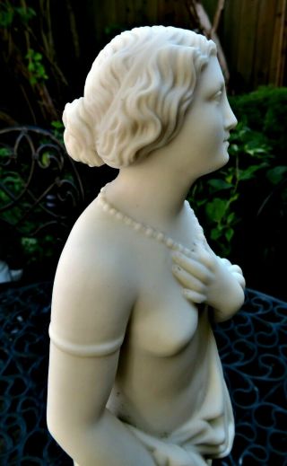 Antique 19thc Parian Figure Of Semi Naked Female " Affection " C1895 - Belleek