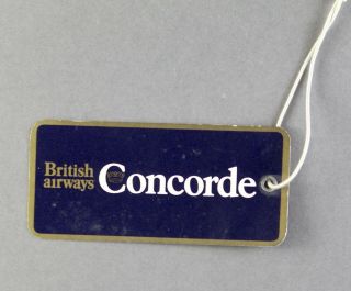 British Airways Concorde Vintage Luggage Label Bag Tag Ba 1970 