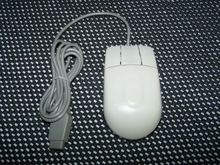 Vintage 9 Pin Serial Mouse Trackball/ 3 Buttons Db9 Serial / White
