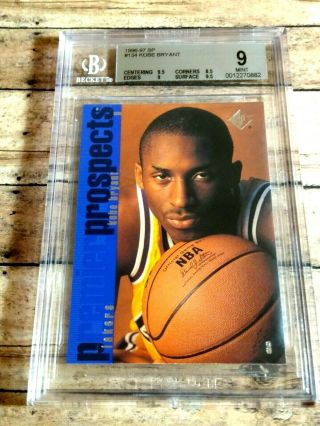 Kobe Bryant Rookie Card 1996 - 97 Upper Deck Beckett Graded 9 134