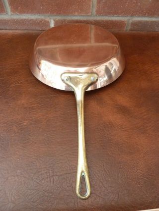 Vintage French 24cm Copper Frying Pan With Aluminium Lining Weight 0.  6kgs