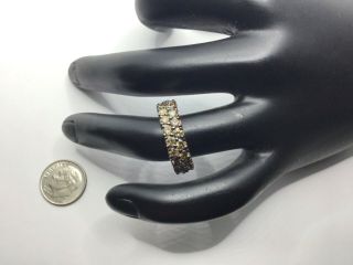 Awesome 14k Rose Gold And 1.  40,  Ctw Champagne Diamonds Ring,  Size 6.  5,  4.  0 Gr.