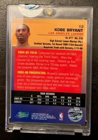 2005 Kobe Bryant Etopps In Hand/1000 2
