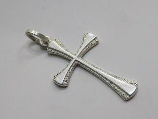 Vintage/antique Sterling Silver Cross Pendant.  West German Made.  (ncb)