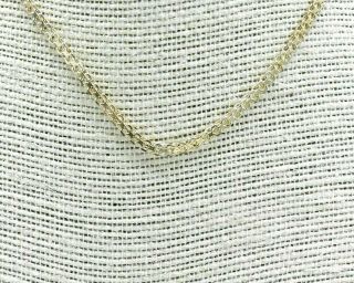 Vintage Art Deco Sterling Silver Necklace Chain Flat Link Gift 18 Inches W673