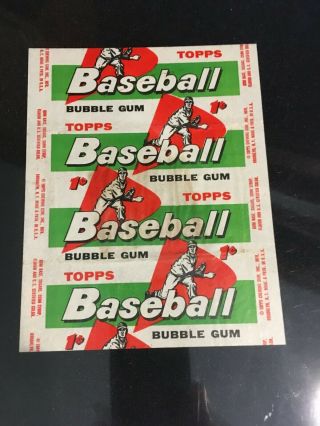 1958 Topps Baseball 1 Cent Wax Wrapper