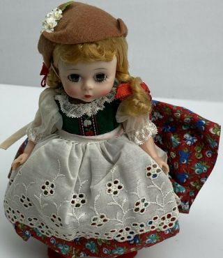 Vintage Madame Alexander Kins 8 " Bent Knee " Tyrolean " Doll 0798