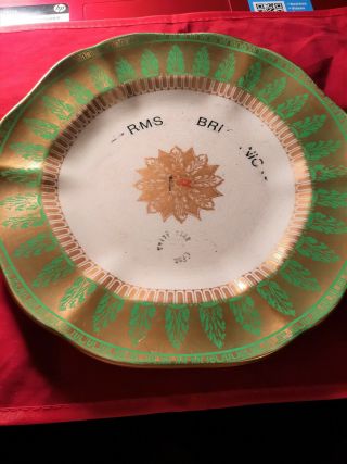 Rms Britannic Ashworth Brothers Curiosity Plate White Star Line Rms Titanic
