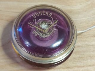 Vintage Duncan Chevron Imperials Yoyo Clear / Purple