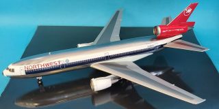 Jfox Models 1:200 Mcdonnell Douglas Dc - 10 - 40 Northwest N155us (with Stand)