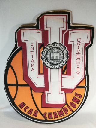 Vintage 1987 Indiana University Ncaa Basketball Champions Hanging Banners