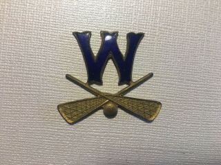 Vintage Williamstown Lacrosse Club Enamel Badge Sport Sporting Pin