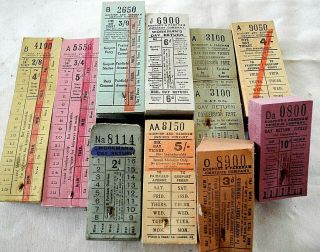 Bus Tickets: 750 Punch Tickets In Packs Of 50 Or 100: Gosport & Fareham Co.