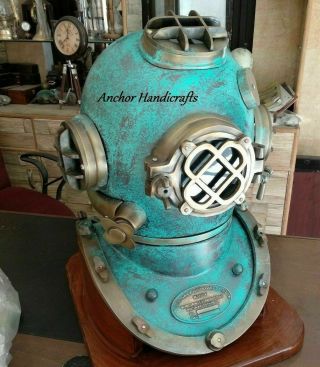 Copper Antique Scuba Brass Morse Diving Helmet Us Navy Mark V Deep Marine Helmet