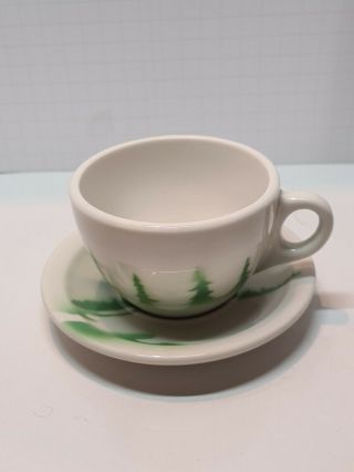 Railroad China - Great Northern Glory Of The West Pattern - Coffee Cup W/saucer