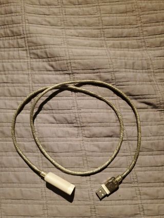 Apple Macintosh Mac Clear Braided Usb Extension Cable 3 Ft Powermac Vintage