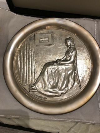 8 " Sterling Silver Plate,  Washington 1972 Mother’s Day Plate 10 Oz Sterling