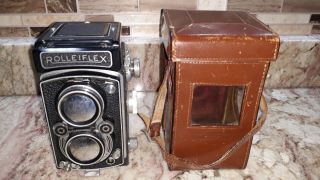 Antique Rolleiflex Dbp Dbgm Camera W/ Zeiss 75mm Lens