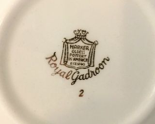 Set of 6 Harker Harkerware Dessert Bowls Royal Gadroon Floral 5.  5 