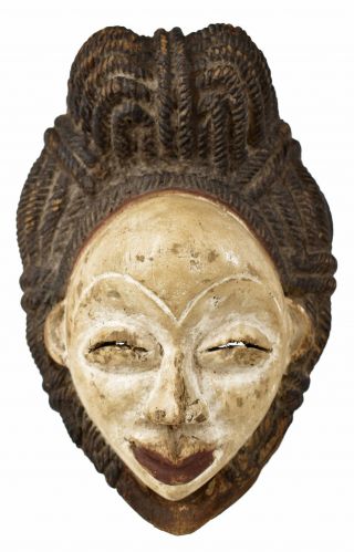 Punu Maiden Spirit Mask Mukudji White Gabon African Art 2