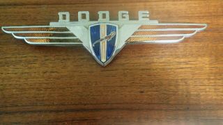 1939 Dodge Ram Trunk Grille Emblem Cloisonne Glass