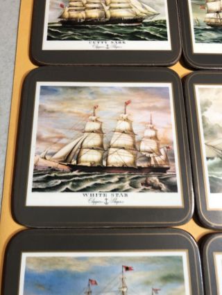 Vintage Pimpernel Clipper Ships Coasters Set Of 6 3