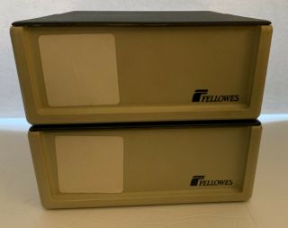 Vintage Fellowes 5.  25” Floppy Disk Cases Set Of 2