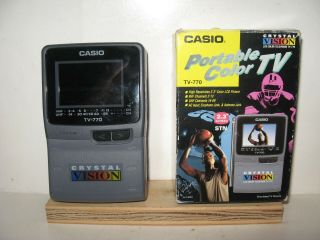 Vintage Casio Tv - 770 Portable Analog Tv Uhf/vhf Crystal Vision 2.  3 " Color Lcd