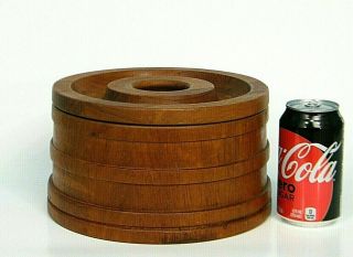 Vintage Nissen Denmark Mid Century Modern Danish Teak Wood Ice Bucket Container