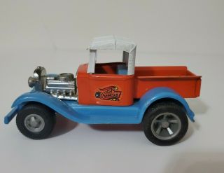 Vintage Tiny Tonka Scorcher Hot Rod Pickup Blue & Orange
