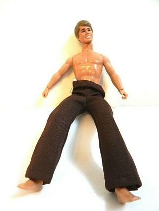 Vintage 1968 Mattel Ken Muscles Doll Twist Turns Knees Bend Move Polyester Pants