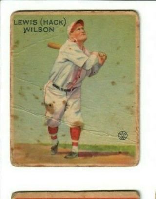 Lewis Hack Wilson 1933 Goudey Big League Chewing Gum Card 211 Rc Rookie Dodgers