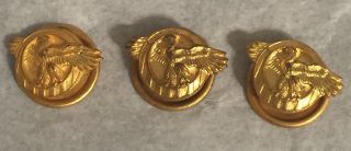 Vintage Wwii Ww2 U.  S.  Army Honorable Service Discharge Ruptured Duck Buttons 3