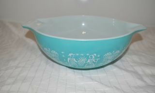 Vintage Pyrex Amish Butterprint 4 Qt 444 Cinderella Mixing Bowl Turquoise