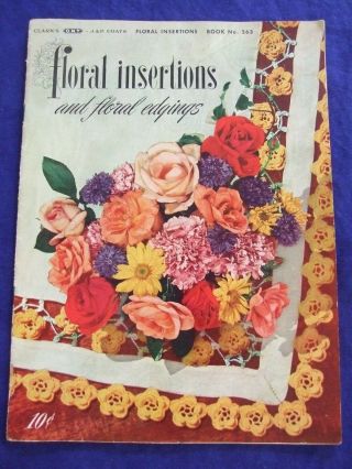 Vintage 1949 J.  P.  Coats Thread Crochetpattern Book Patterns Hard To Find Today