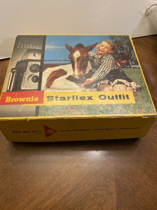 Vintage Kodak Brownie Starflex Camera Outfit With Box