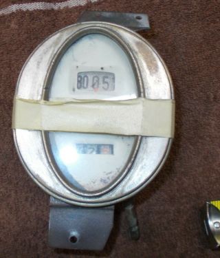 Vintage Antique Oval Drum Speedometer 0 - 80 Mph Packard Ford Cadillac Rat Rod