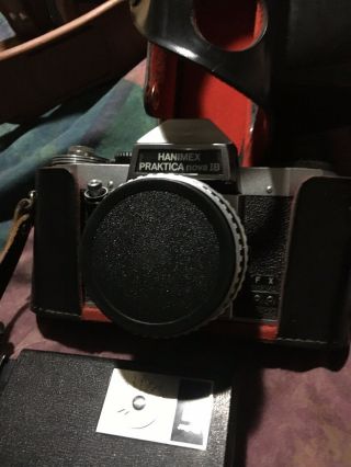 Vintage Hanimex Praktica Nova Lb Camera Meyer - Optik Gorlitz 50mm F/2.  8 Lens Case