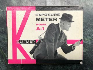 Vintage Kalimar Light Exposure Meter Model A - 1 No 77 Leather Case