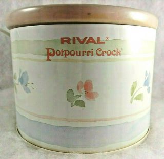 Vintage Rival Potpourri Crock Pot Model 3206 Hp Floral Flowers - Aromatherapy