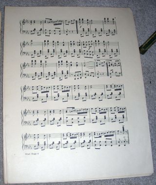 1911 GLAD RAGS Antique RAGTIME Sheet Music RAGGY TWO - STEP by W.  E.  Nuss 3