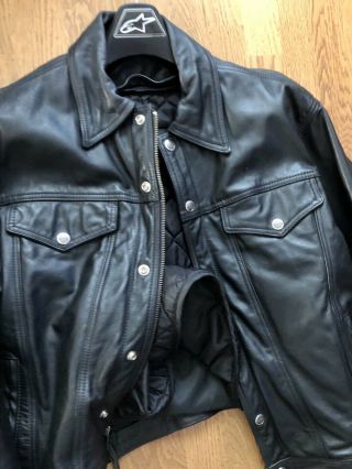 Harley Davidson Leather Riding/ Truckers Jacket Mens Medium/ Large