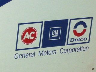 Ac Delco Gm - - Old Vintage Gas Station Sign - Post Terminal Battery - Giant Size