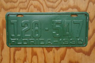 1930 Florida Passenger License Plate